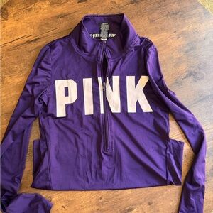Victoria's Secret PINK Purple Quarter-Zip Pullover